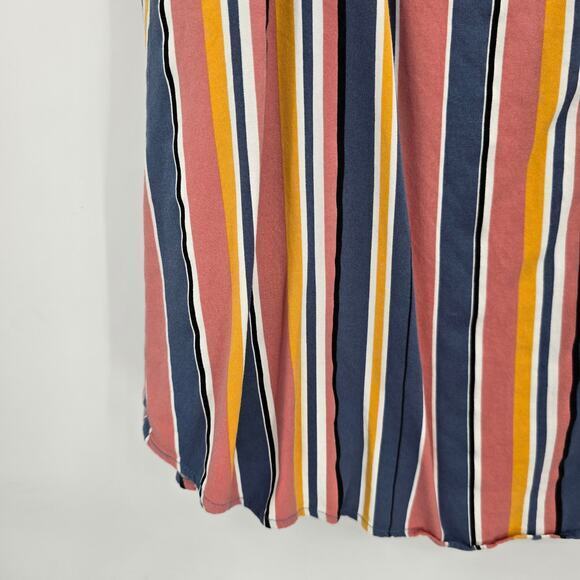 Torrid Women's Plus Multicolor Stripe Scoop V Neck Tank Top Blue Red Size 5 - Picture 9 of 13